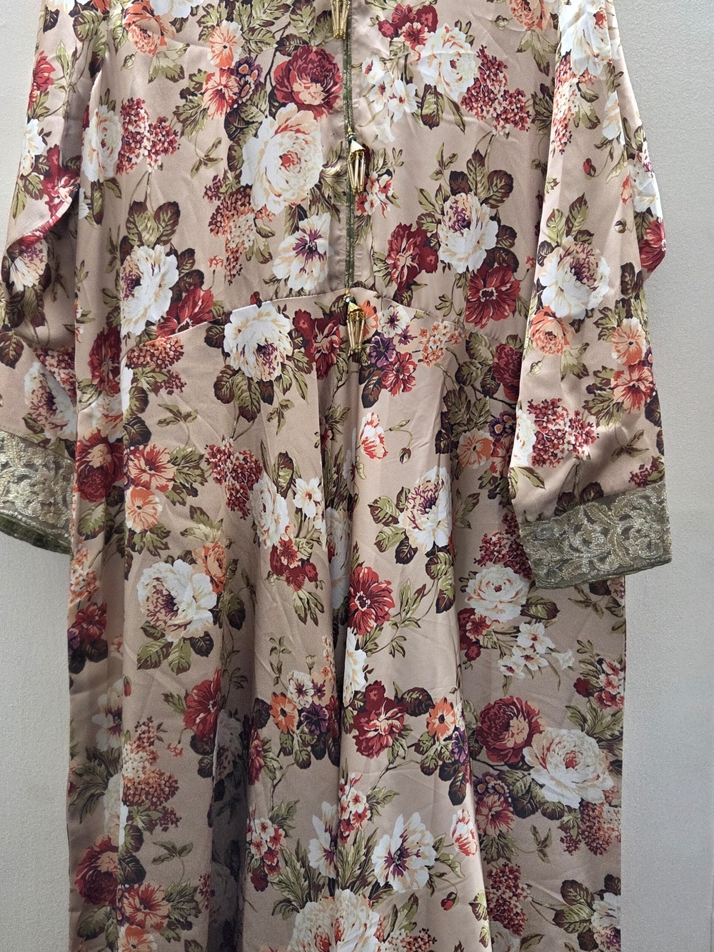 Pakistani Floral Silk Maxi